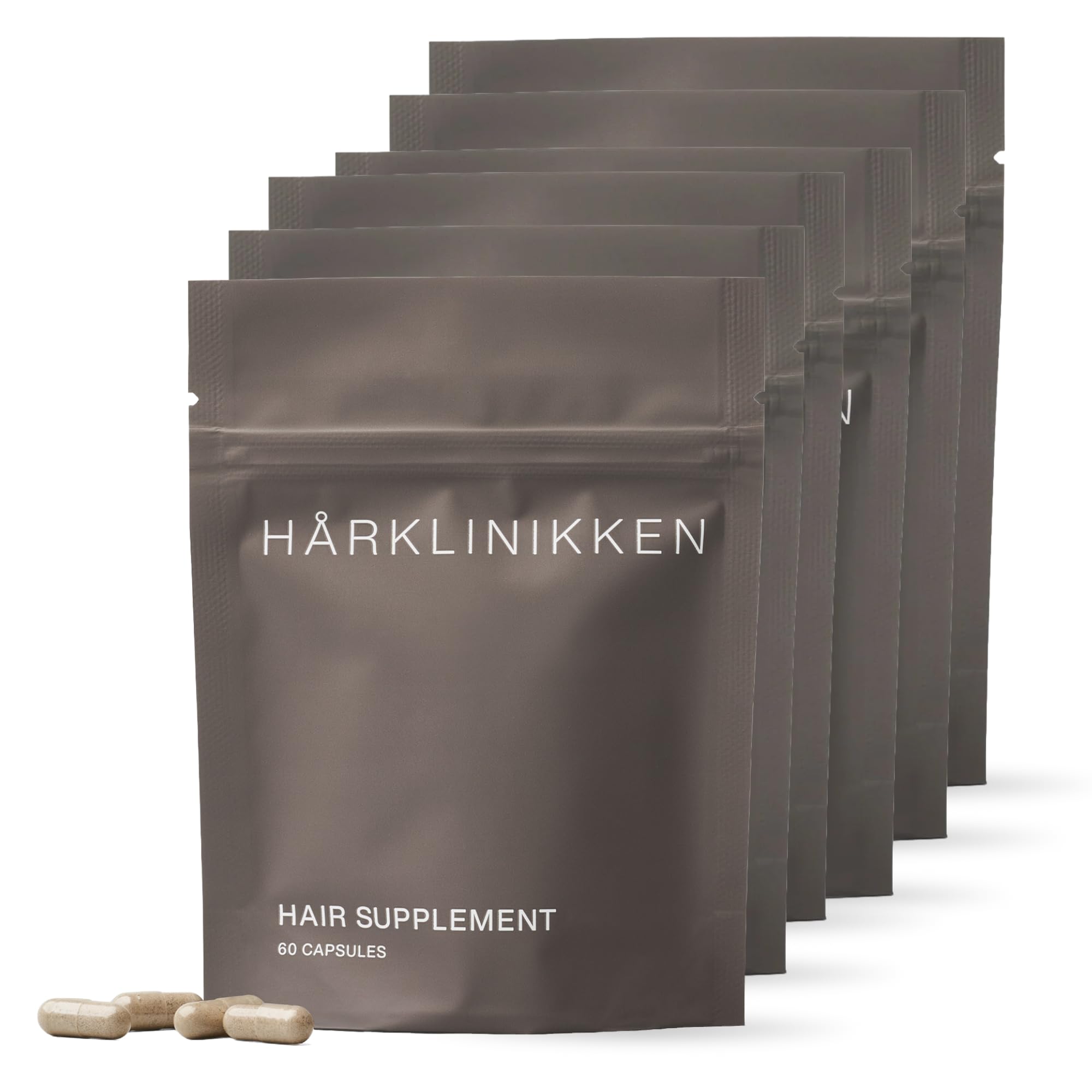 Harklinikken Hair Supplement bottle front for daily hair health support.