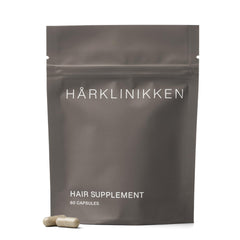 Harklinikken Hair Supplement bottle shown for daily nourishment and consistency