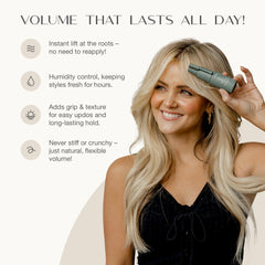 Harmonize Beauty hair volume after use highlights natural texture and lift