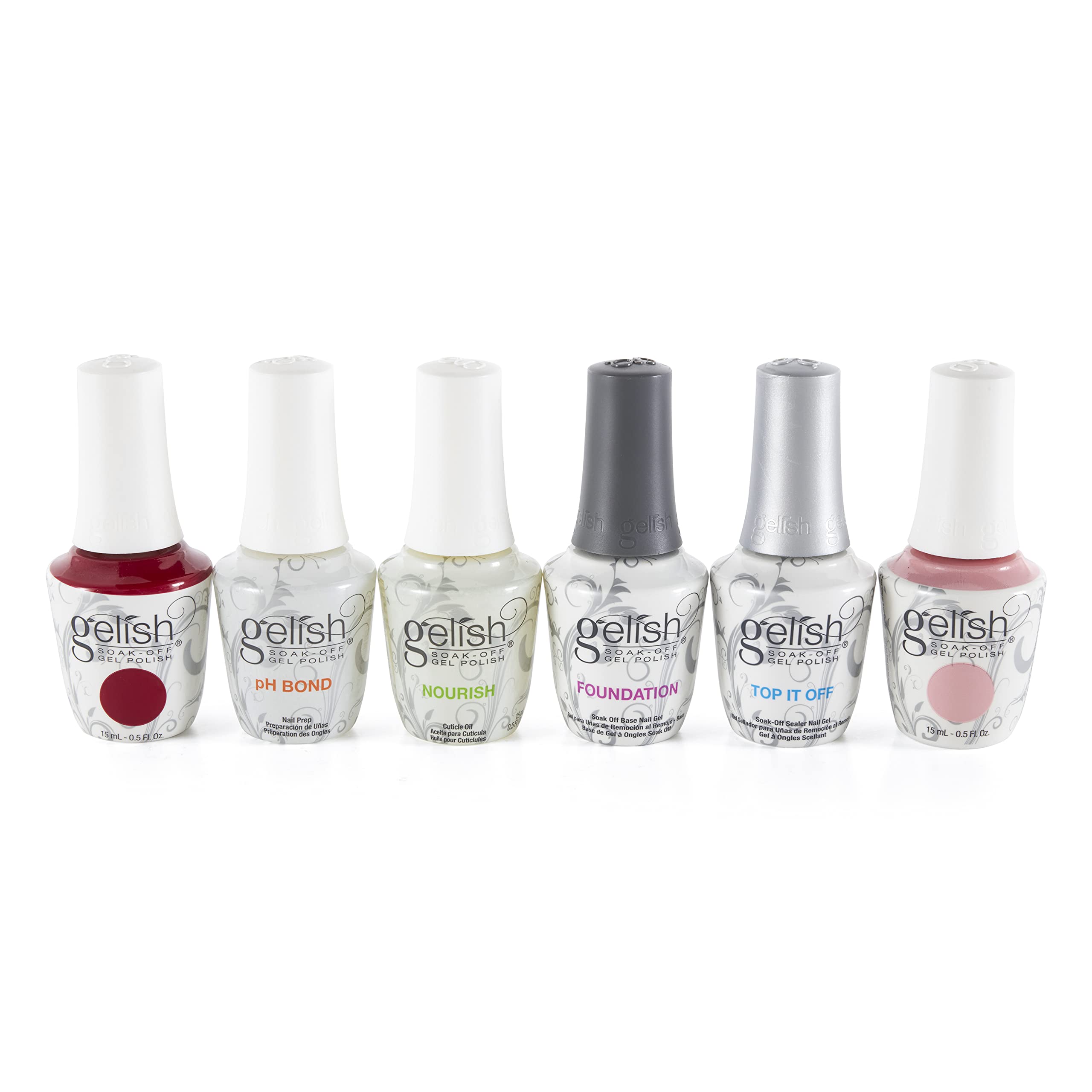Harmony Gelish Basix kit provides essential base steps for lasting color.