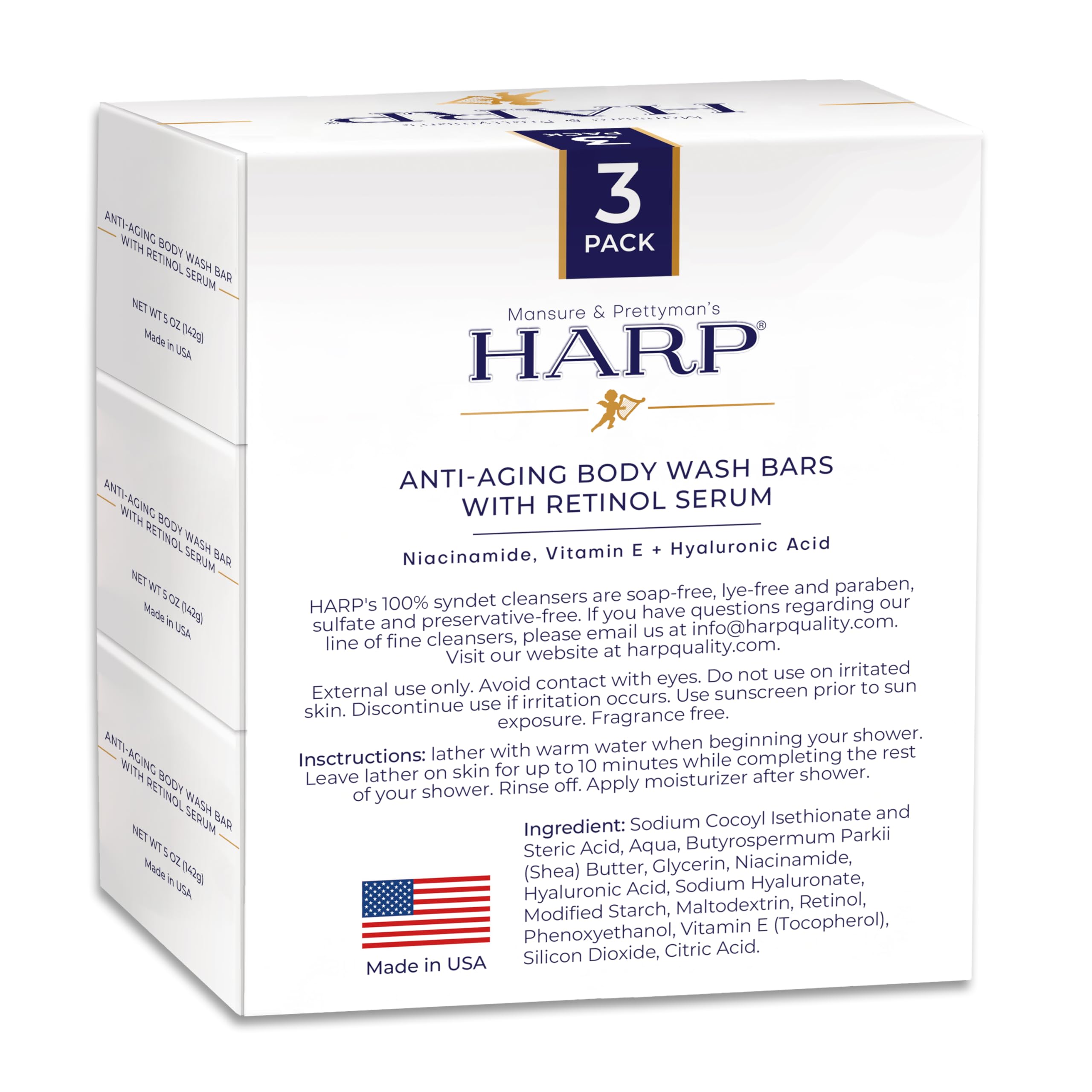 HARP bar lather during wash showing non-drying, comfortable feel