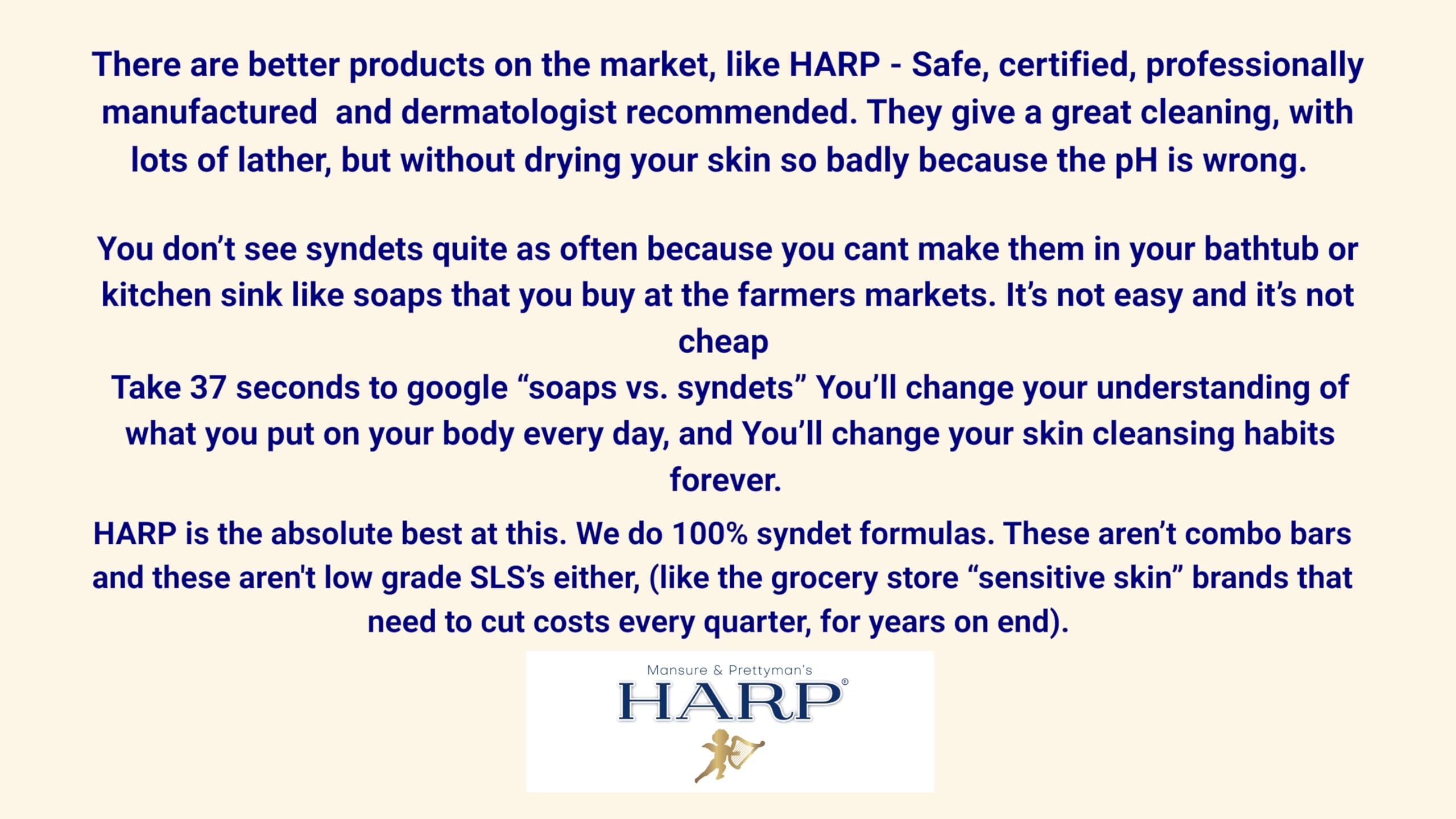 HARP Vanilla Lavender Bar with borage and meadowfoam oils for skin care