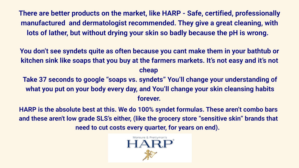 HARP Vanilla Lavender Bar with borage and meadowfoam oils for skin care