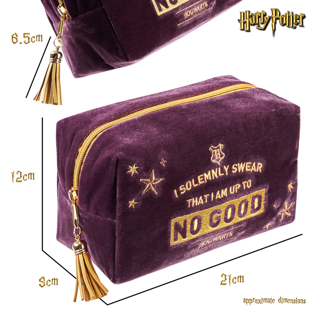 Harry Potter velvet makeup bag gift-ready for teens, women, and fans.