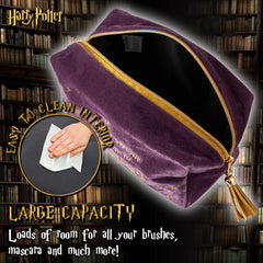Harry Potter velvet makeup bag purple color adds chic, discreet daily carry.