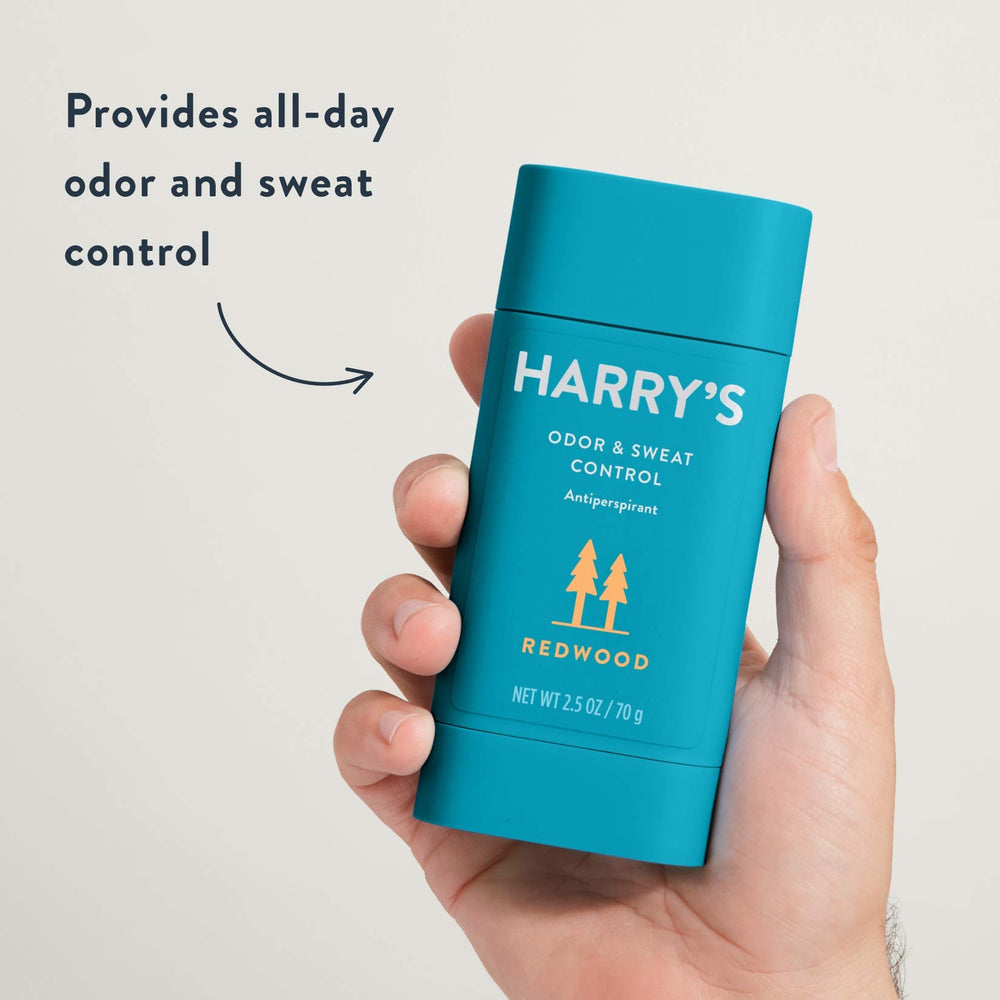 Silky glide of Harry's Redwood antiperspirant on skin.