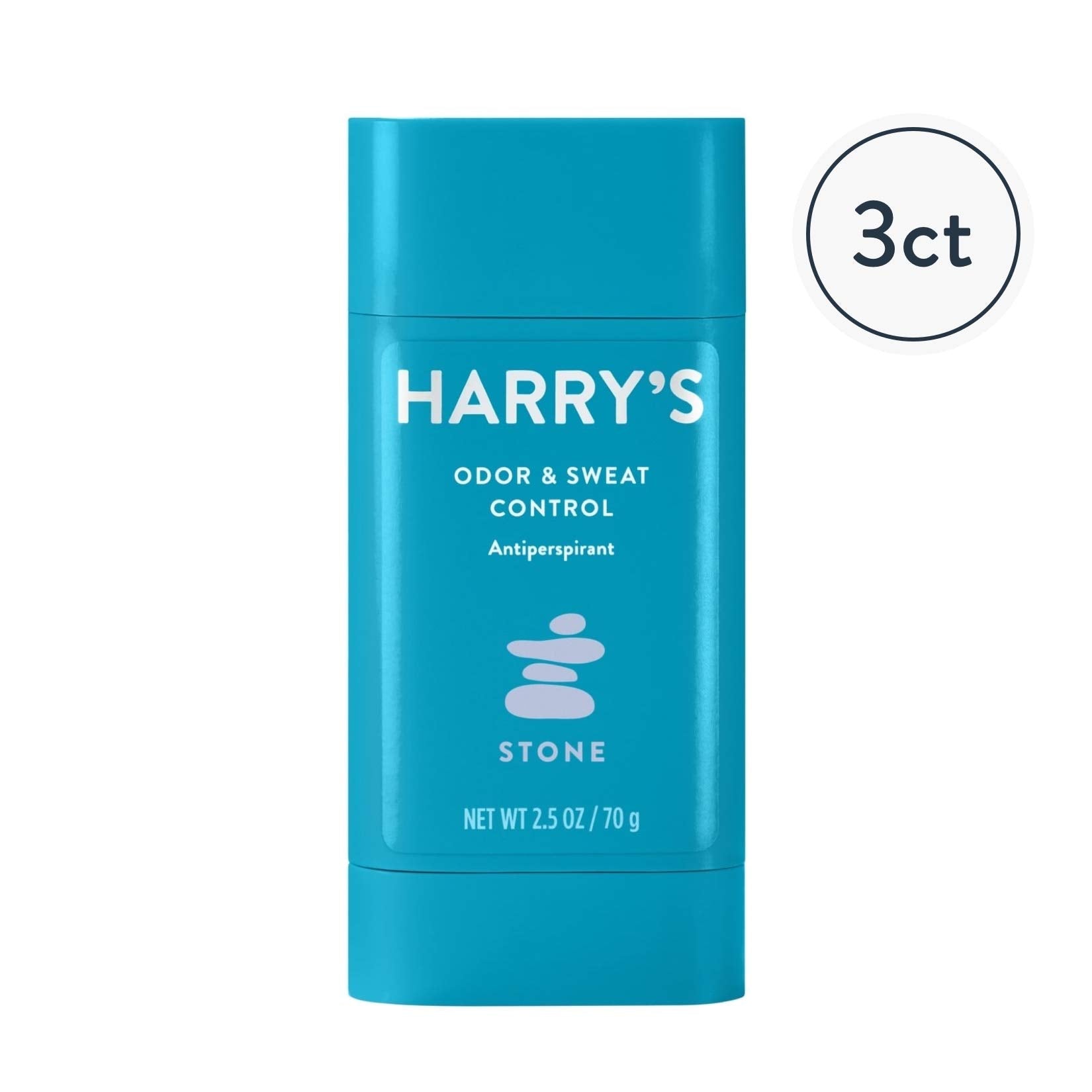 Close-up of Harry's Stone deodorant applying smoothly.