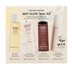 HARUHARU Wonder Best Glow Trial Kit — cleansing oil pour for gentle makeup removal without stripping
