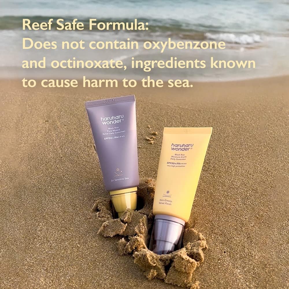 HARUHARU Wonder reef-safe formula without oxybenzone and octinoxate.