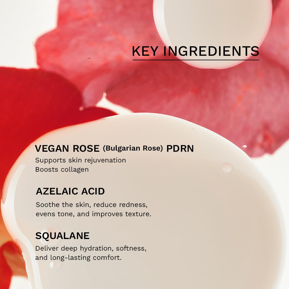 HARUHARU Wonder Rose PDRN serum texture swatch demonstrates lightweight, fast-absorbing feel