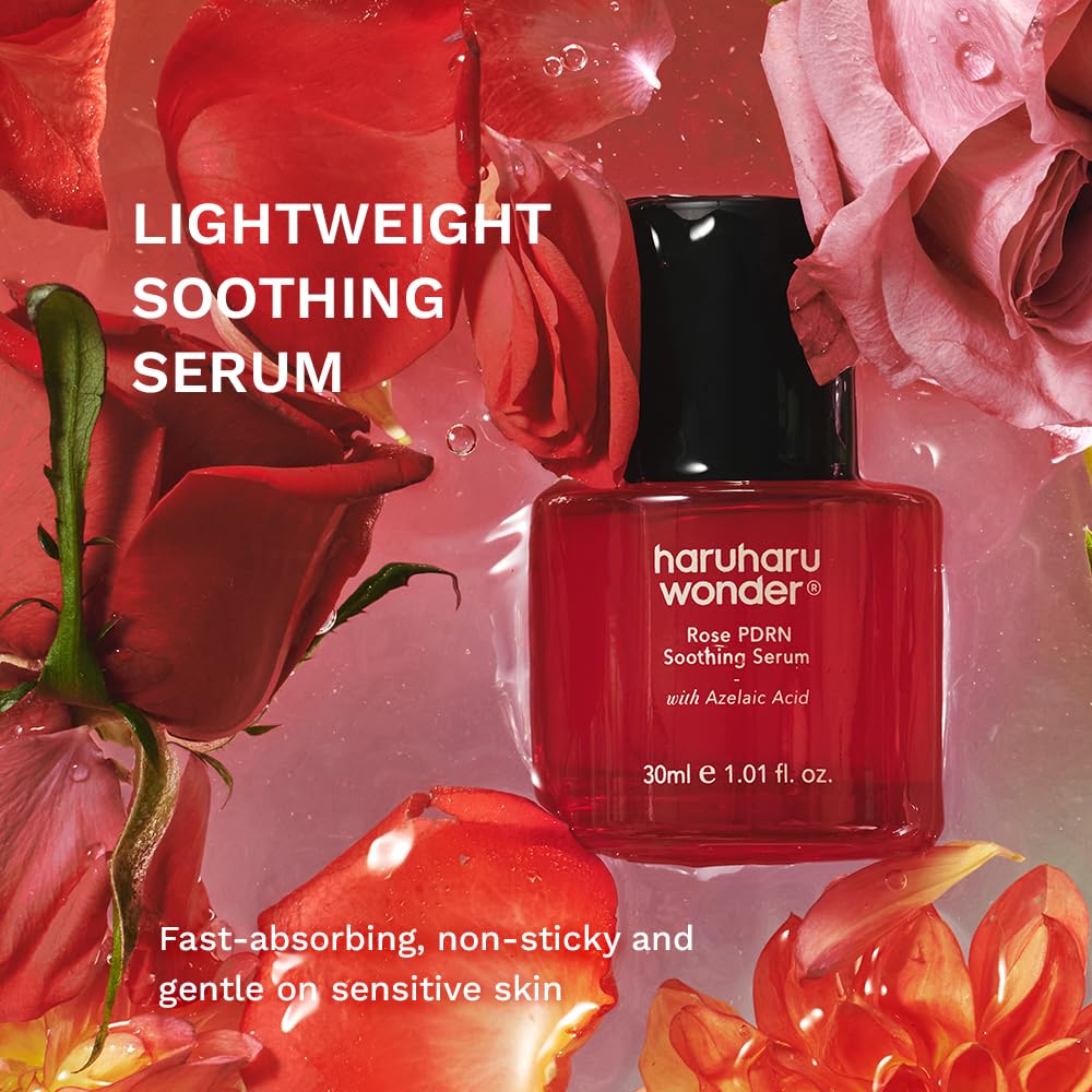 HARUHARU Wonder Rose PDRN serum vegan cruelty-free badge highlights ethical care
