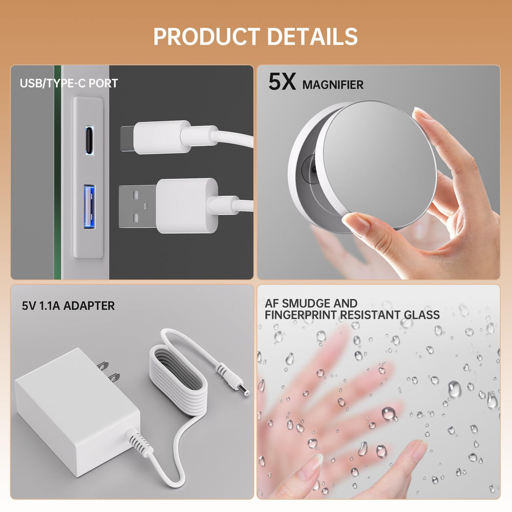 Hasipu aluminum frame and tempered glass provide sturdy, clear reflections.