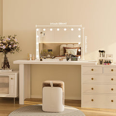 Hasipu LED makeup mirror with removable bulbs for easy replacements