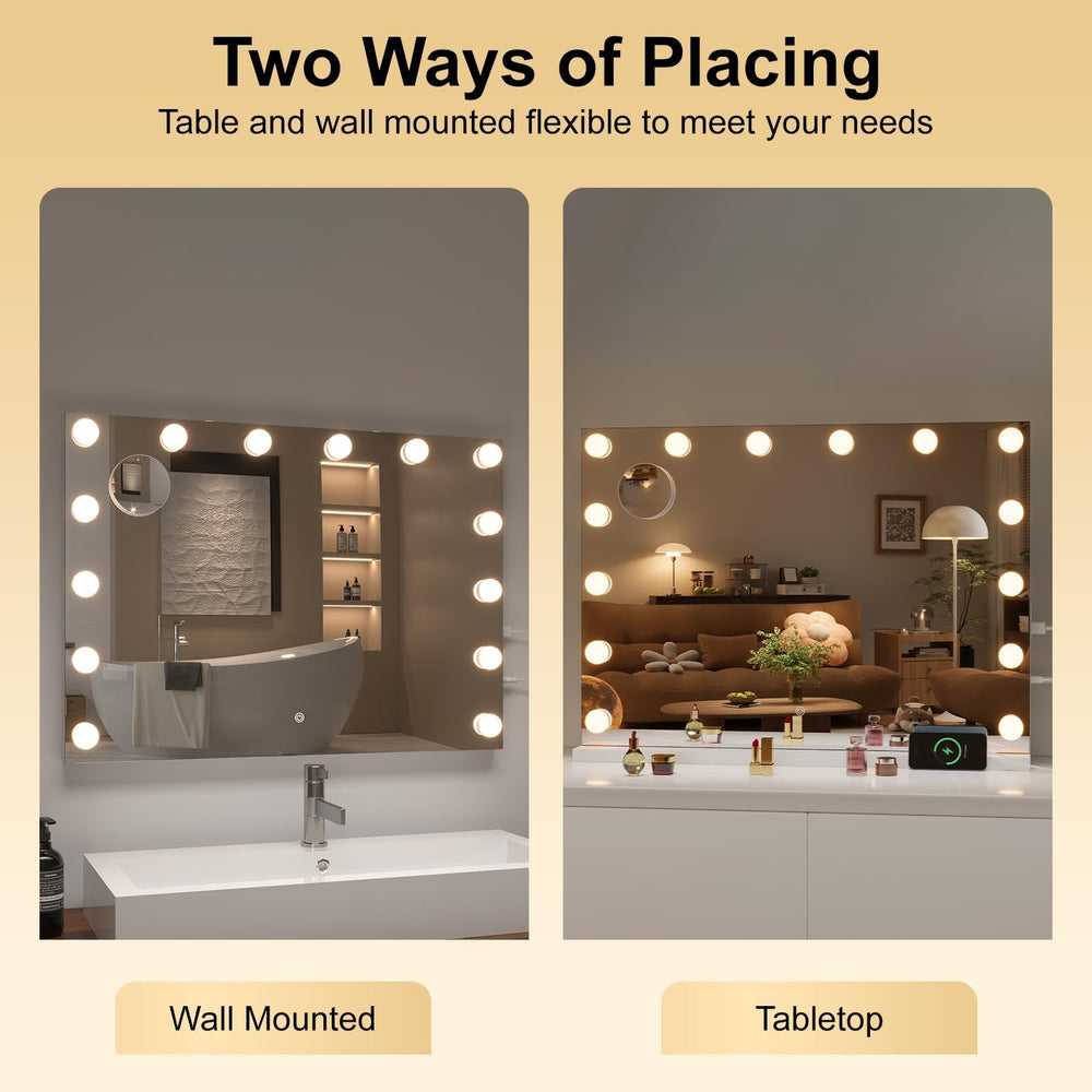 Hasipu vanity mirror aluminum frame delivers sturdy stability
