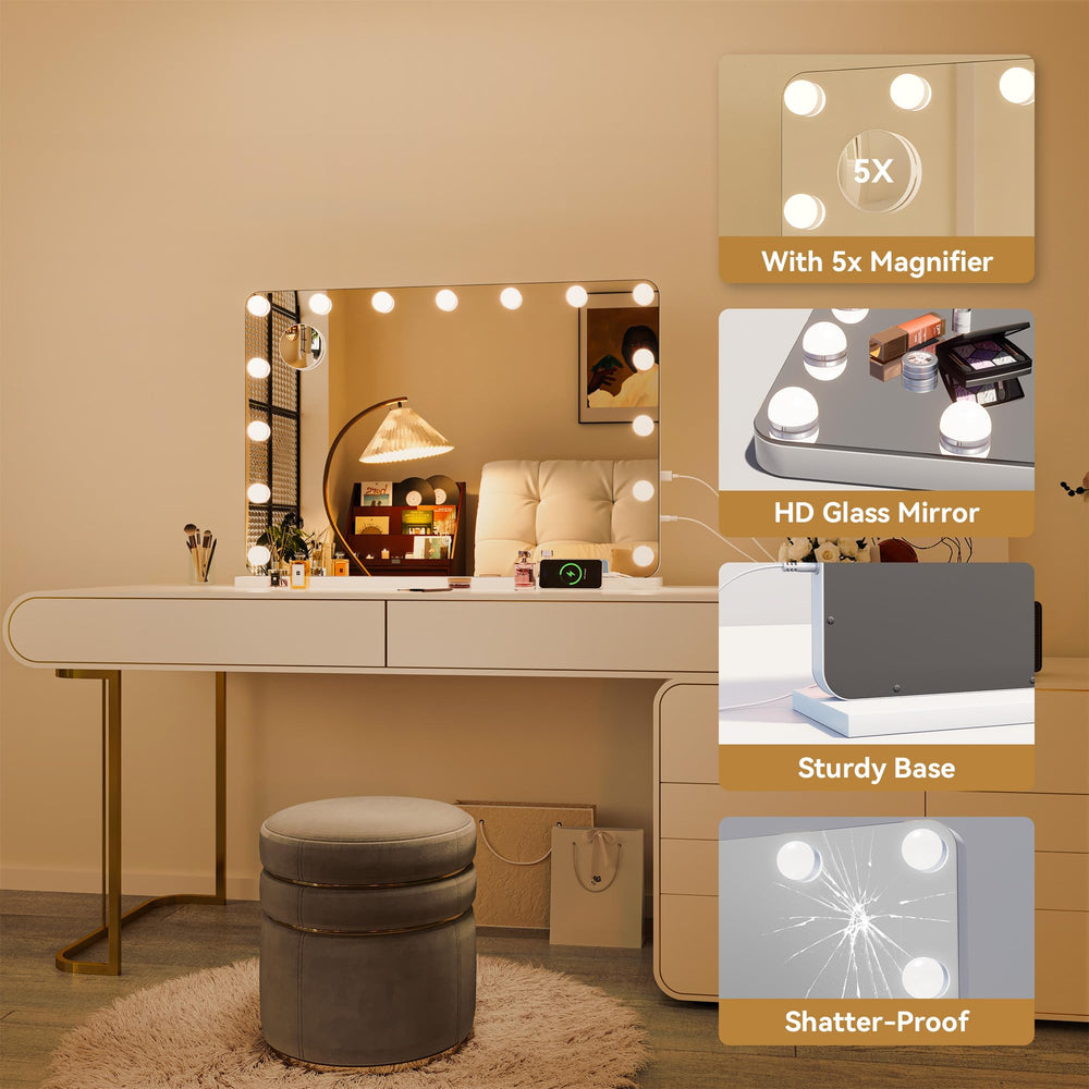 Hasipu 31x22 inch vanity mirror enhances dressing room decor