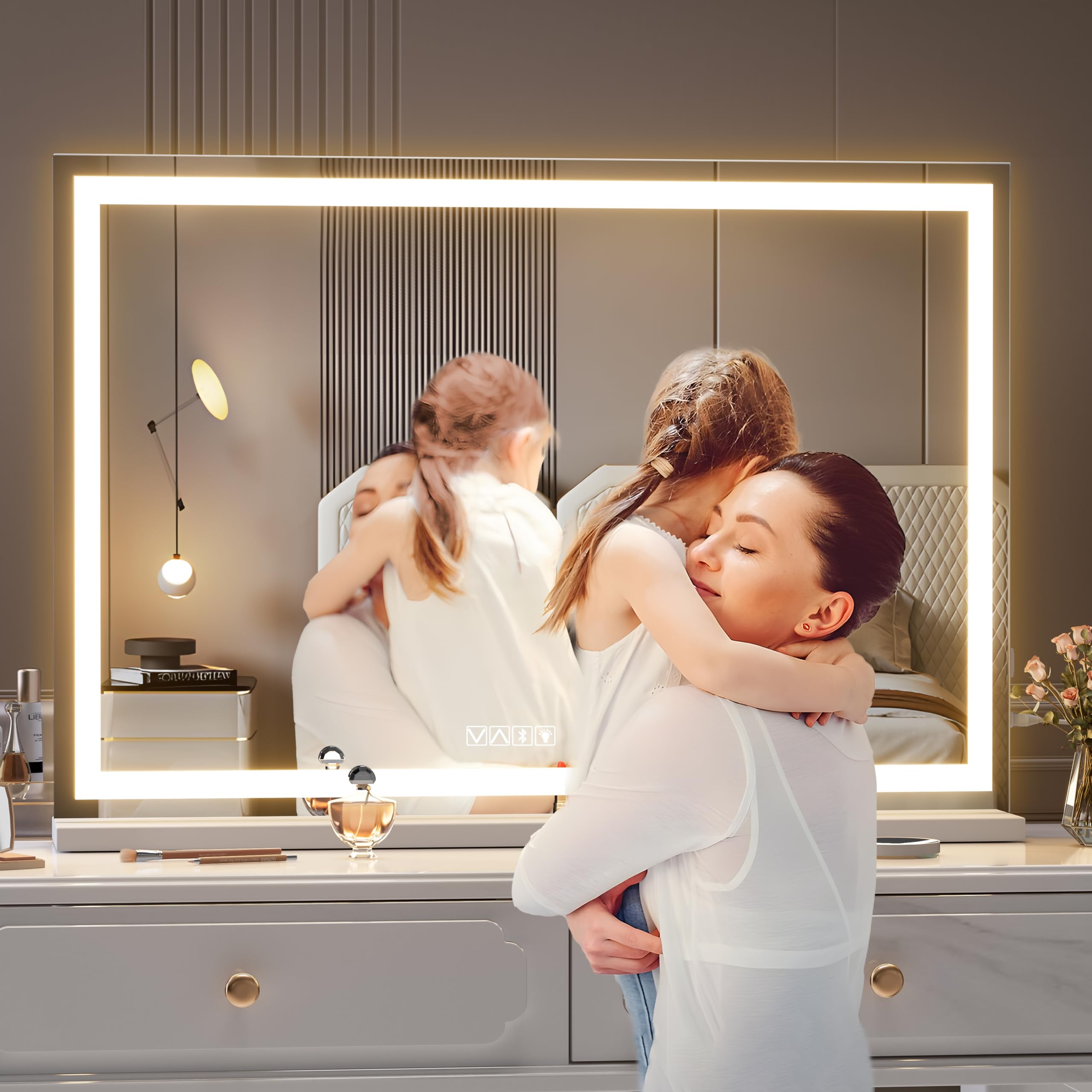 Hasipu vanity mirror memory function preserves last lighting setup