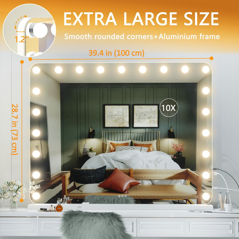 Hasipu vanity mirror tempered glass enhances durability and safer transport.