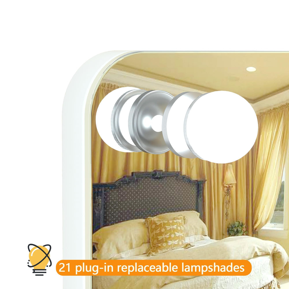 Hasipu vanity mirror wide view supplies a clear perspective for makeup in large spaces.