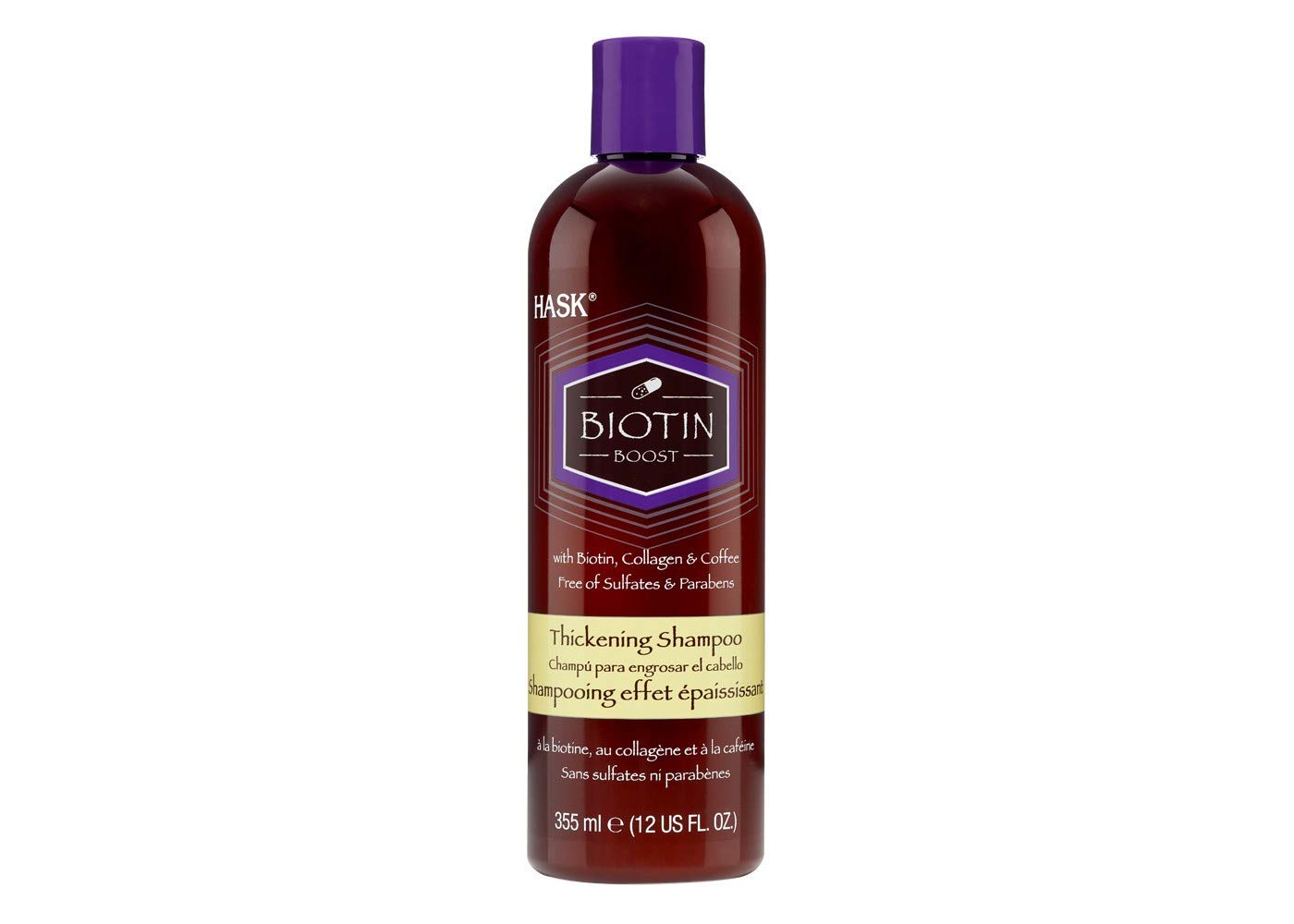 HASK Biotin Boost Thickening Shampoo bottle for fuller-looking hair.