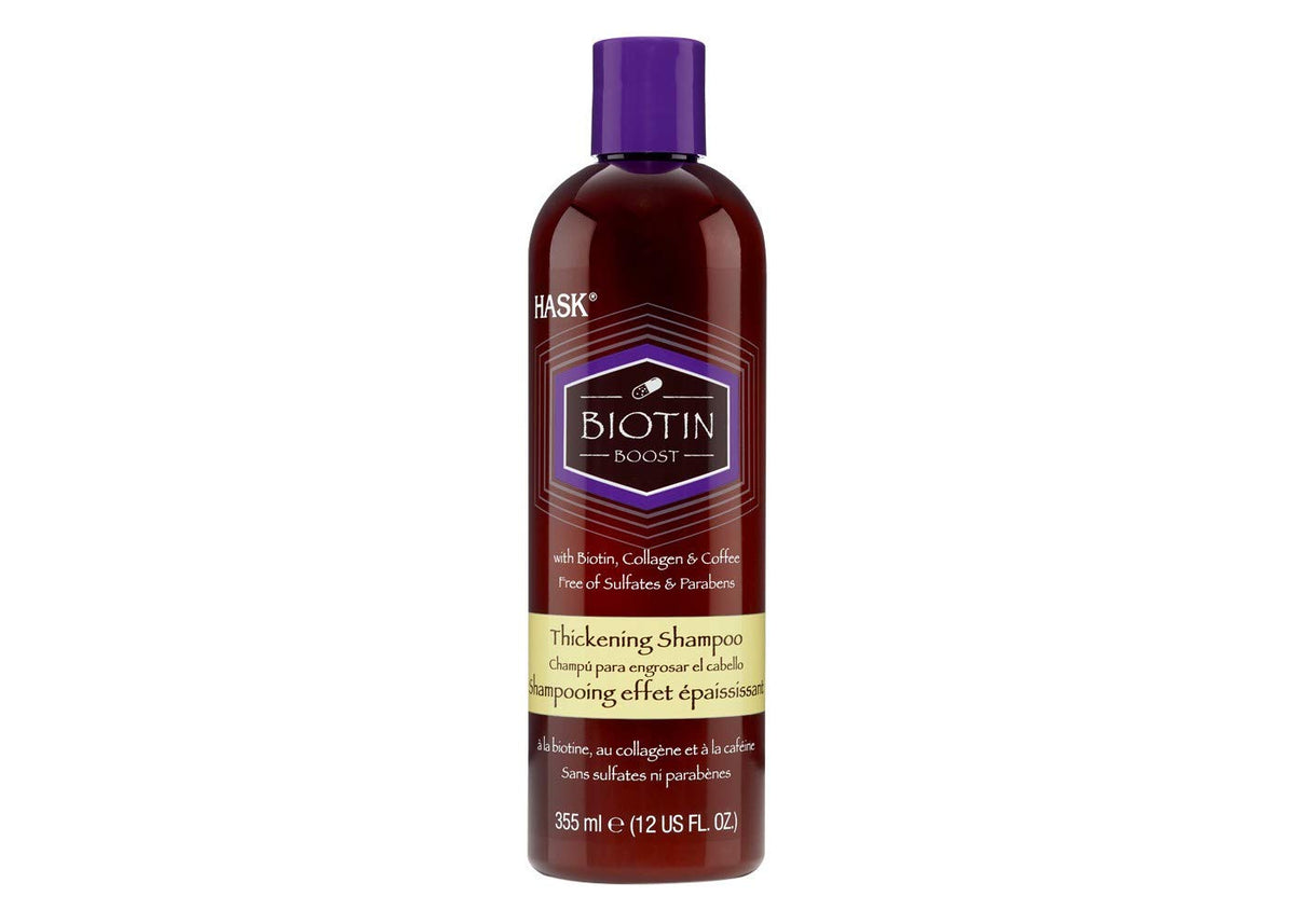 HASK Biotin Boost Thickening Shampoo bottle for fuller-looking hair.