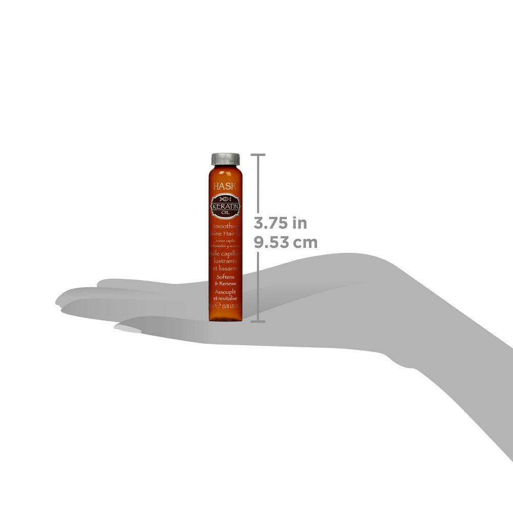 HASK Keratin smoothing vial focuses on frizz reduction and soft, hydrated tresses