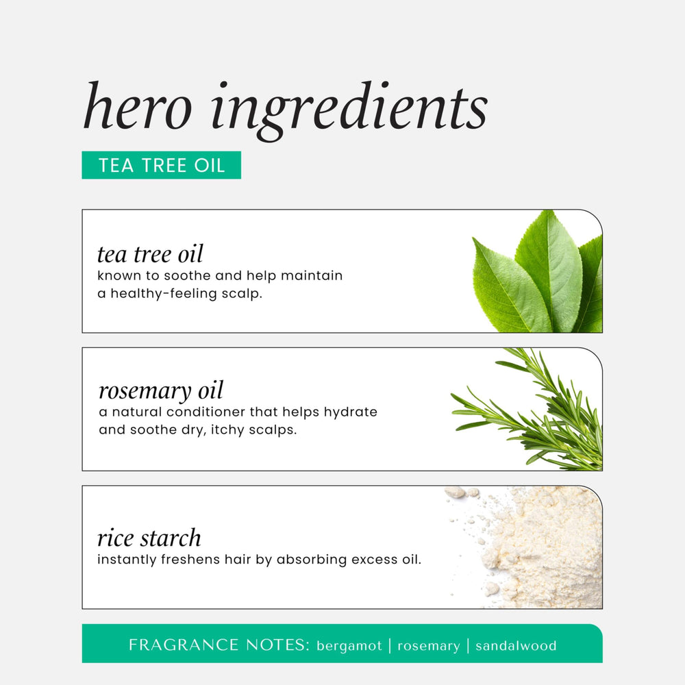 HASK Tea Tree Invigorating Dry Shampoo is sulfate- and paraben-free