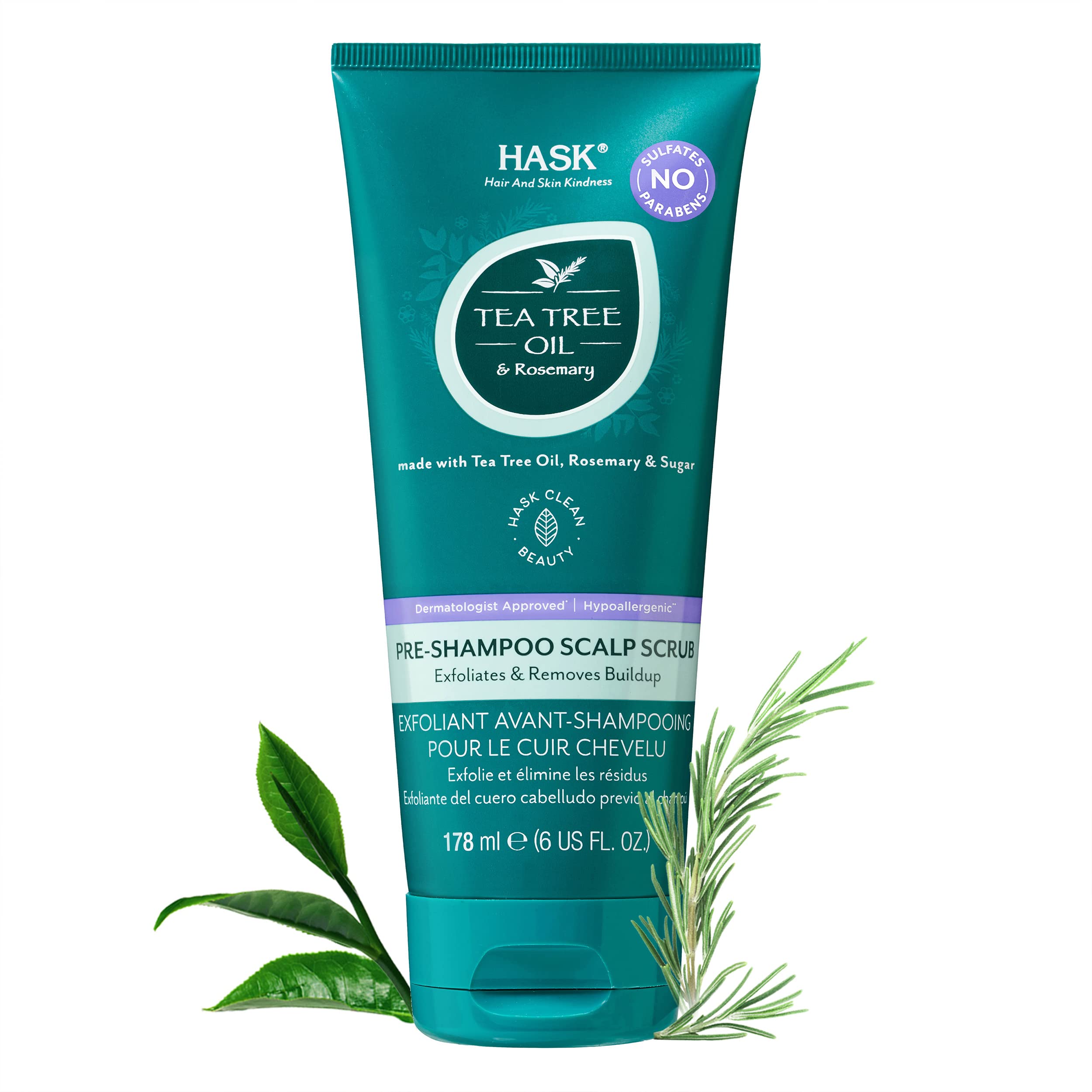 HASK Tea Tree Oil & Rosemary on hands demonstrates easy application