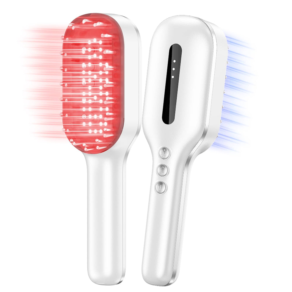 HAUBAT Laser Therapy Hair Growth Comb front view; compact home-use device for scalp light therapy.