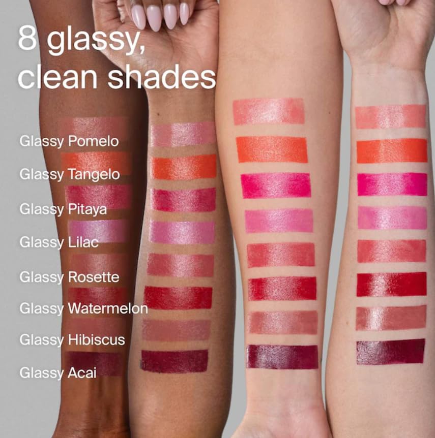 HAUS LABS balm application close-up shows blendable, natural-glow color.