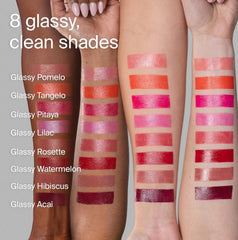 HAUS LABS balm application close-up shows blendable, natural-glow color.