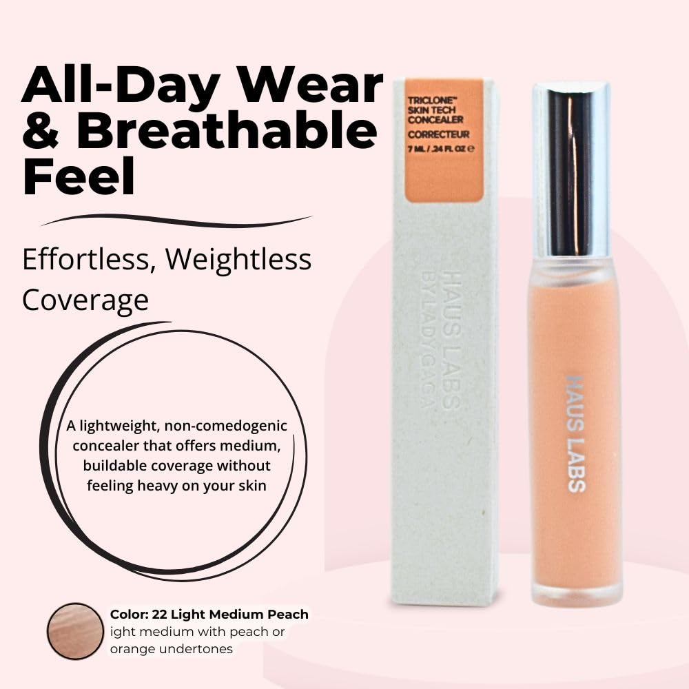 HAUS LABS Triclone concealer swatches showing true shade match.