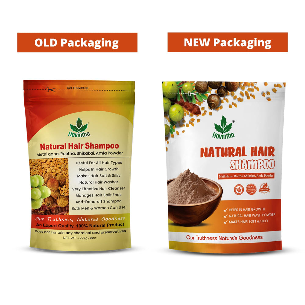 Havintha herbal powder mix of Amla Reetha Shikakai for 4-in-1 care
