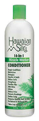 Hawaiian Silky 14 In 1 Miracle Worker Conditioner bottle moisturizes all hair types.