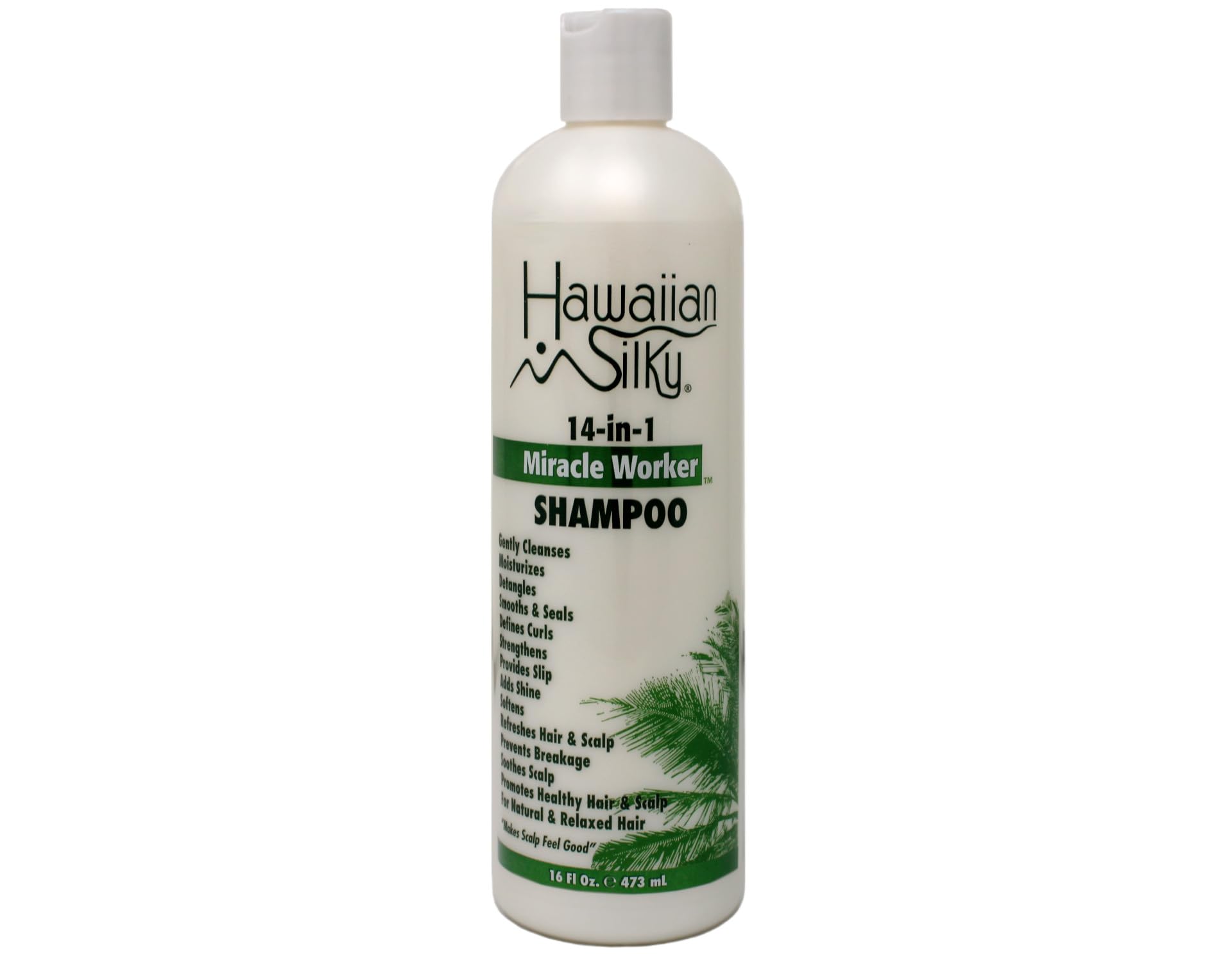 Close-up of shiny, soft hair after using Hawaiian Silky Miracle Worker