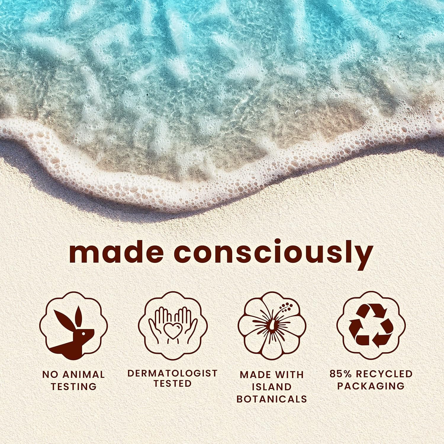 Island botanicals like papaya and mango depicted for skin nourishment in Hawaiian Tropic Oil.