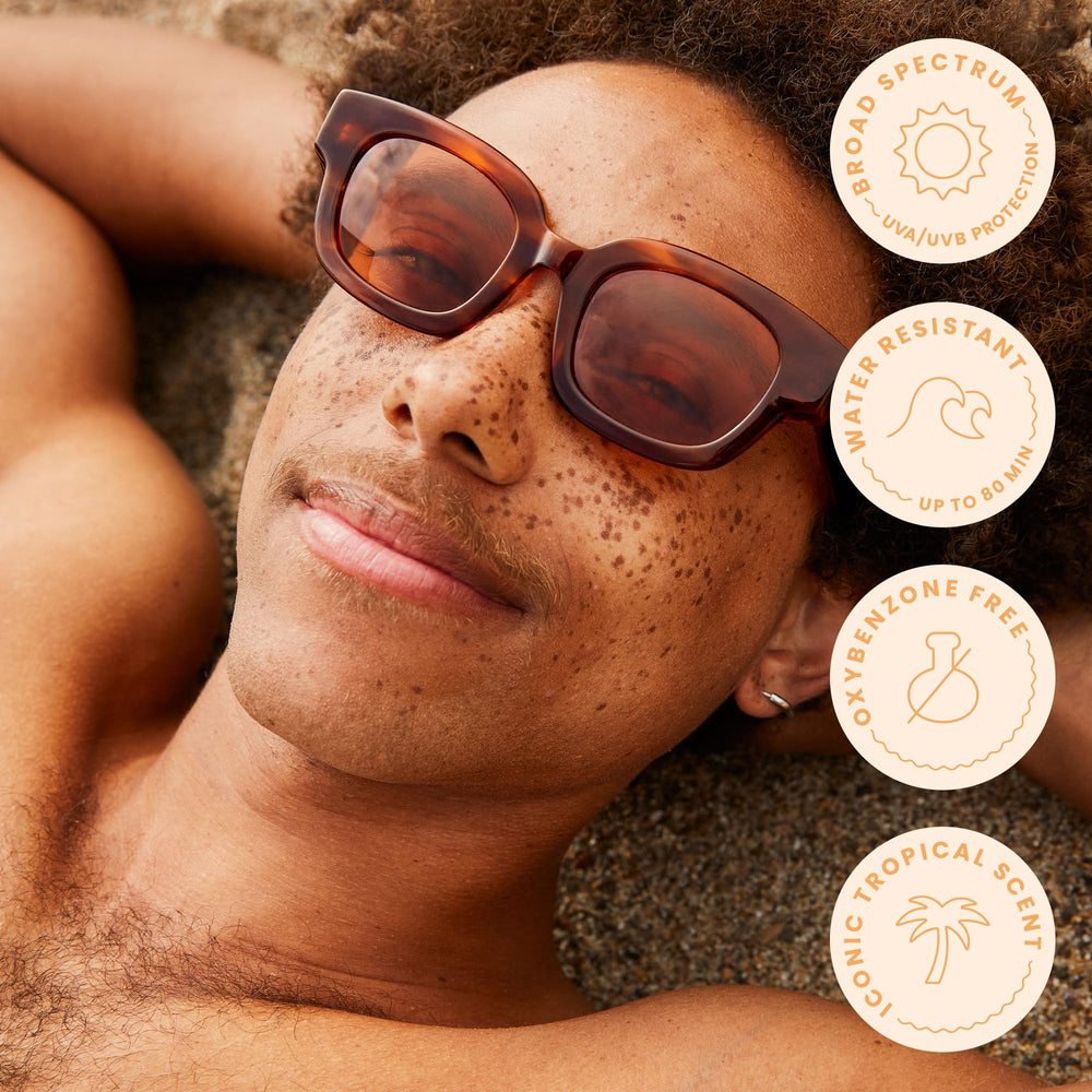 Hawaiian Tropic scent showcases island botanicals like mango and plumeria.