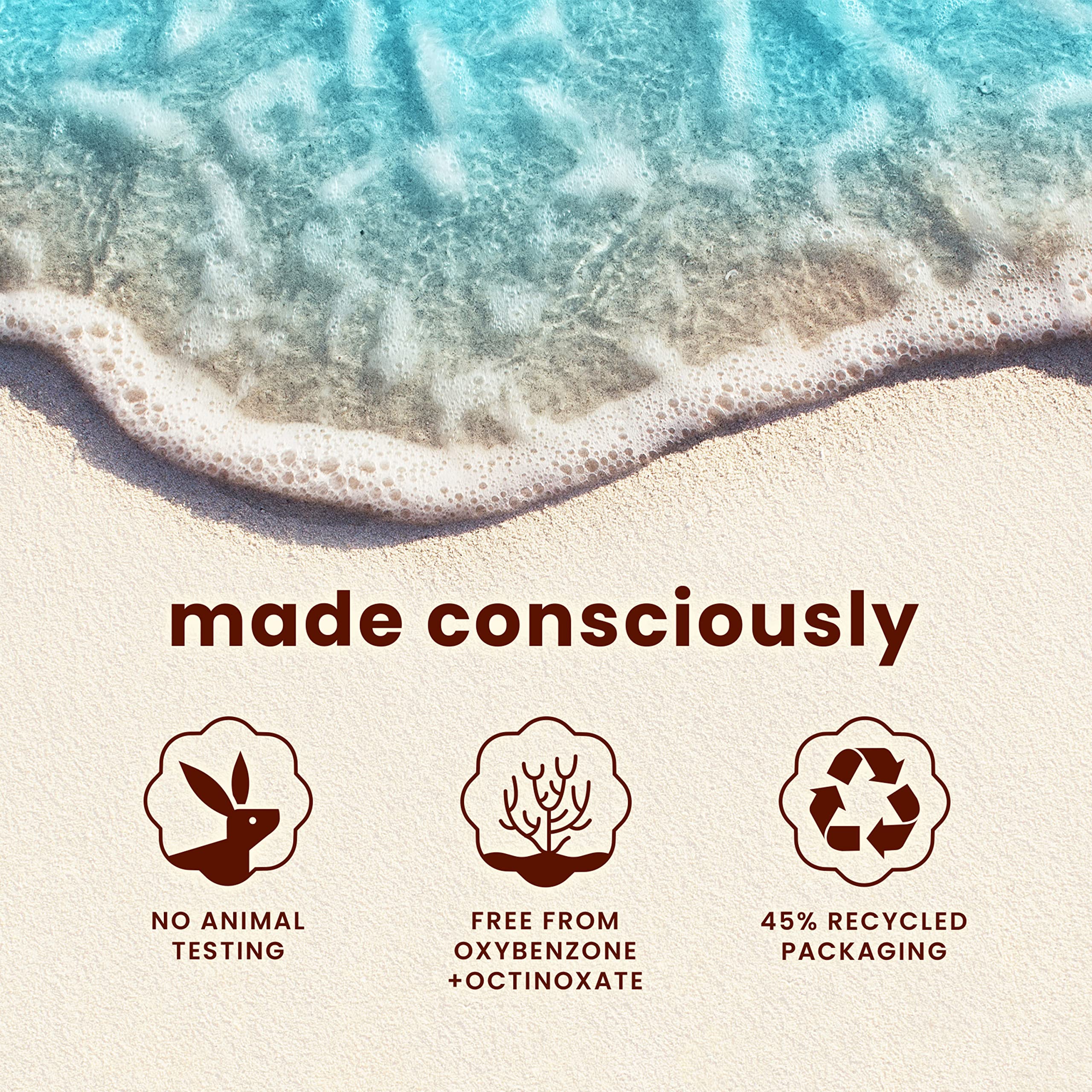 Hawaiian Tropic product shown on a beach bag ready for outdoor use.