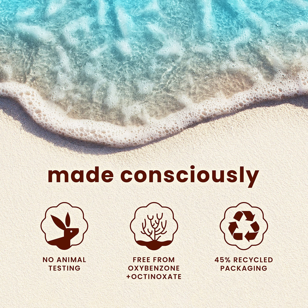 Hawaiian Tropic product shown on a beach bag ready for outdoor use.