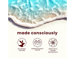Hawaiian Tropic Silk Hydration after sun texture swirl display easy glide.