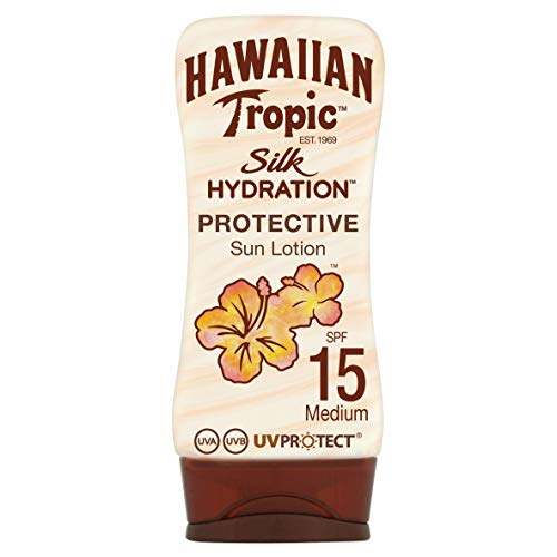 Sun-kissed skin after using Hawaiian Tropic Silk Hydration Lotion.