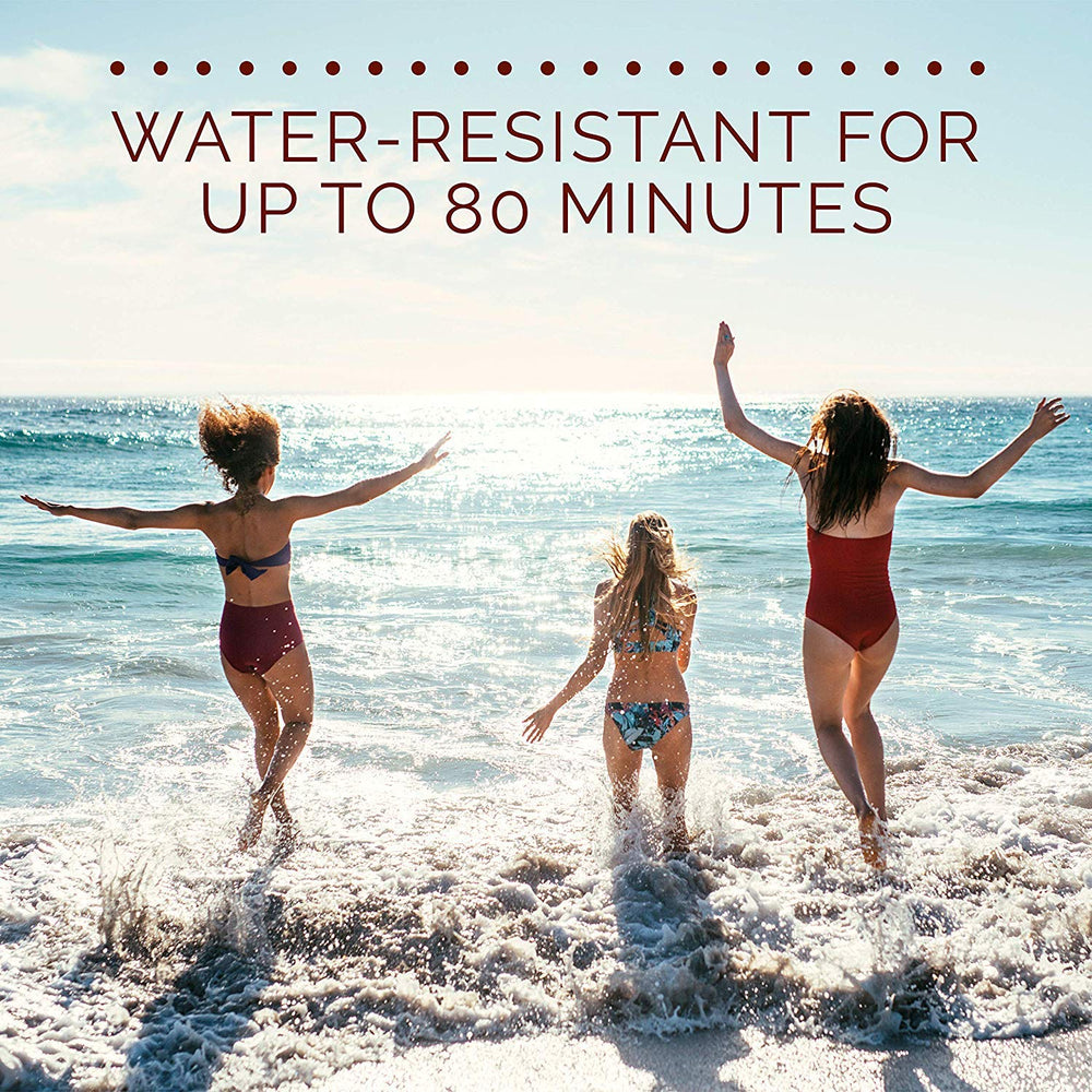 Hawaiian Tropic lip balm water resistant formula for active days.