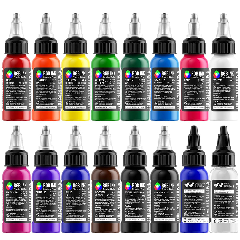 HAWINK color mixing solution bottles for easy blending.