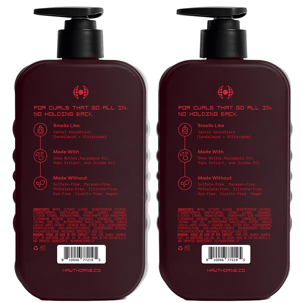 Two-pack packaging of Hawthorne Curl Bounce Shampoo