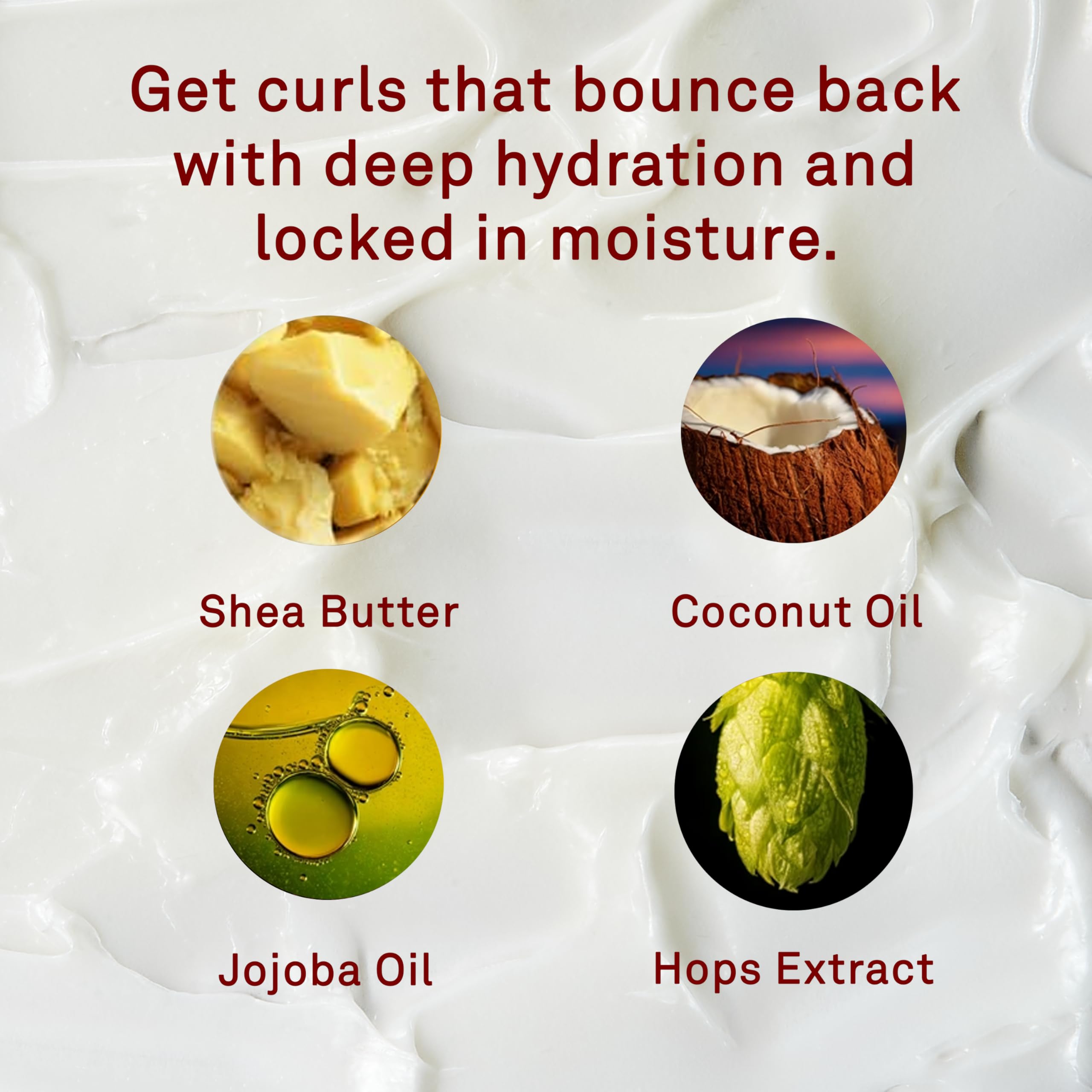Closeup of Hawthorne Curl Bounce Shampoo label with new scent