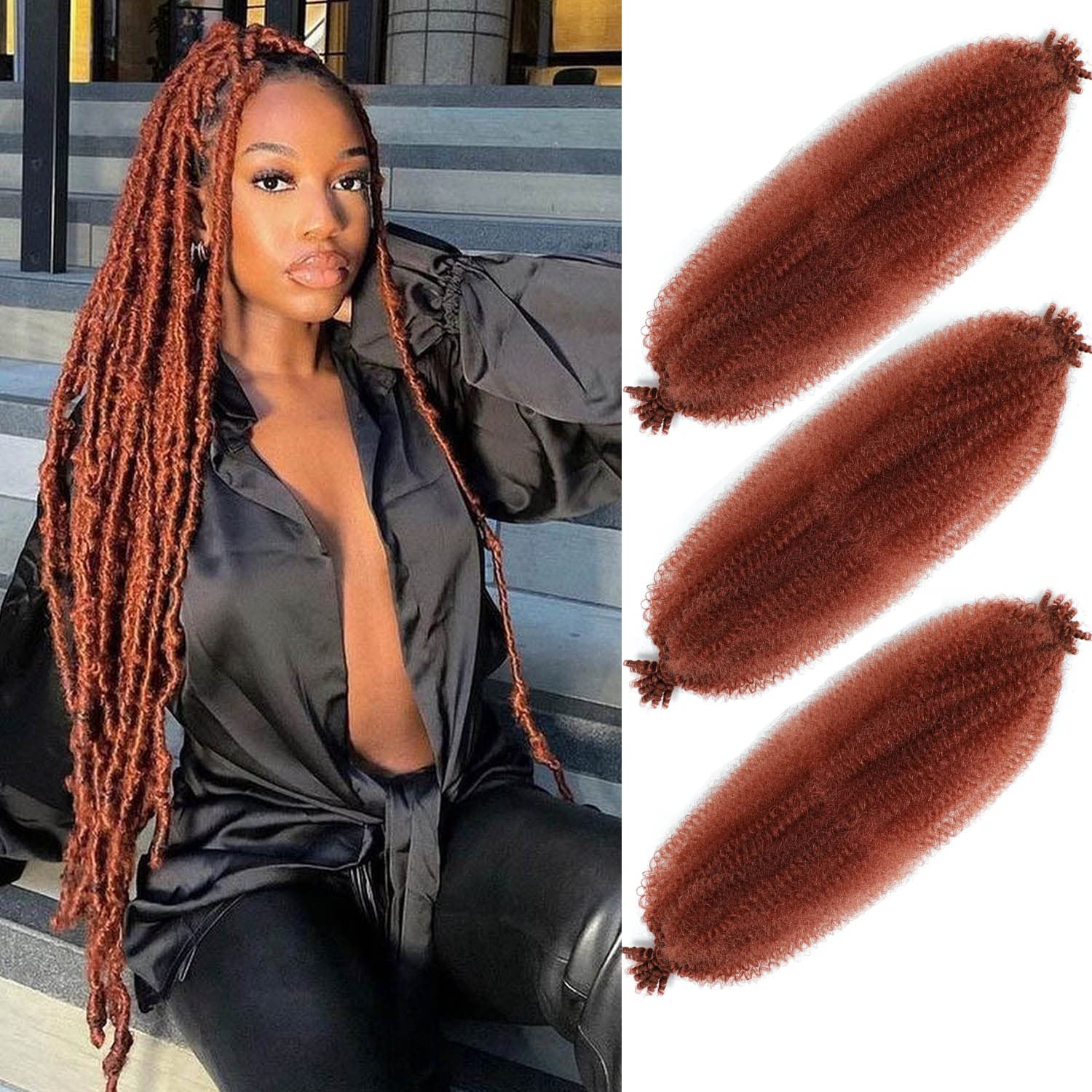 Hbegant Afro Twist 24-inch pack of 3 for fuller, long lasting styles