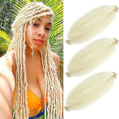 Hbegant Afro Twist Hair 24-inch dense fibers for voluminous twists.