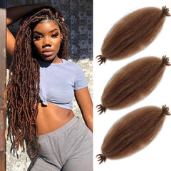 Hbegant Afro Twist Hair 24 inch pack 3 prefluffed for easy installation.