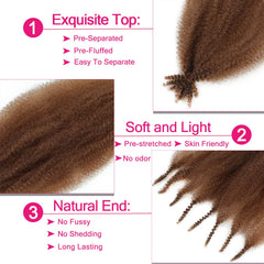 Hbegant Afro Twist Hair 24 inch adds volume and length.