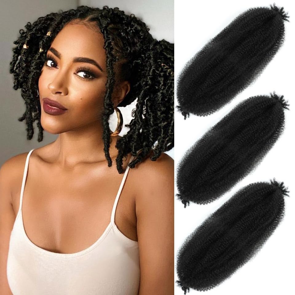Hbegant Marley Twist hair 8 inch three pack for fuller styles