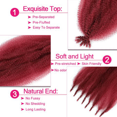 Hbegant Marley Twist Hair pre-fluffed for quick installation